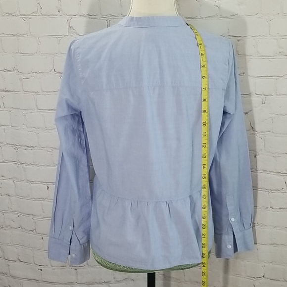 Madewell Blue Chambray Peplum Blouse - Picture 3 of 9